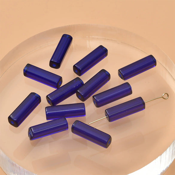 Wholesale Crystal Glass Long Square Straight Tube Beads Jewelry Making Materials For Earring Necklace Bracelet