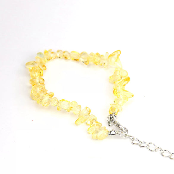 Wholesale Crystal Gravel Amethyst Handmade Geometric Pattern Unisex And Women's Adjustable Bracelet