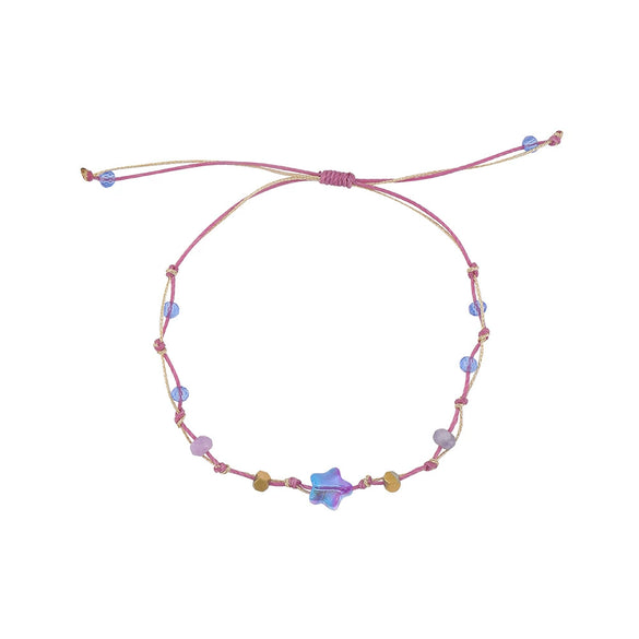 Wholesale Crystal Handmade Star Pattern Braided Bracelet For Women