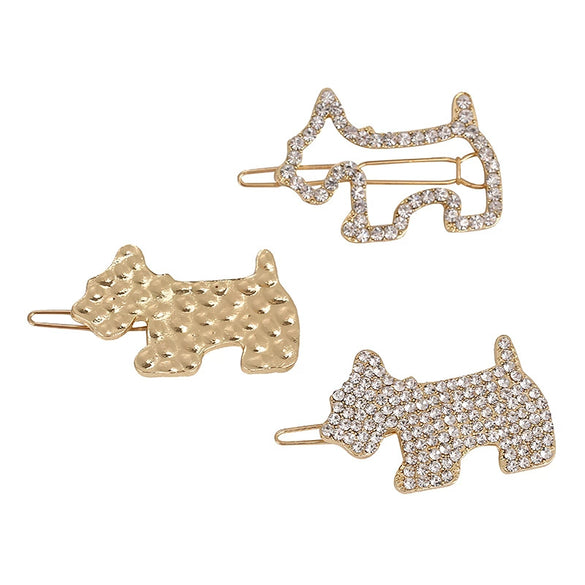 Wholesale Crystal Rhinestone Plaid Animal Frog Clip Hairpin For Women And Female Dog Pets