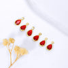Wholesale Crystal Zircon Earrings Pendant With Gold Plated Electroplating And Geometric Style