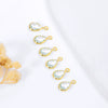 Wholesale Crystal Zircon Earrings Pendant With Gold Plated Electroplating And Geometric Style