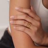 Wholesale Cshaped Stainless Steel Earrings And Geometric Titanium Steel Ring With 18K Gold Plated Electroplating