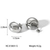 Wholesale Cshaped Titanium Steel Hollow Electroplated Geometric Earrings For Women