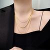 Wholesale Cuban Chain Necklace In Fashionable Style With Geometric Pattern Made Of Stainless Steel And Titanium Steel Electroplated