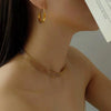 Wholesale Cuban Chain Necklace In Fashionable Style With Geometric Pattern Made Of Stainless Steel And Titanium Steel Electroplated