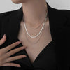 Wholesale Cuban Chain Necklace In Fashionable Style With Geometric Pattern Made Of Stainless Steel And Titanium Steel Electroplated