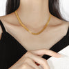 Wholesale Cuban Chain Necklace In Fashionable Style With Geometric Pattern Made Of Stainless Steel And Titanium Steel Electroplated