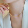 Wholesale Cuban Chain Necklace In Fashionable Style With Geometric Pattern Made Of Stainless Steel And Titanium Steel Electroplated