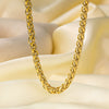 Wholesale Cuban Chain Necklace In Fashionable Style With Geometric Pattern Made Of Stainless Steel And Titanium Steel Electroplated