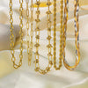 Wholesale Cuban Chain Necklace In Fashionable Style With Geometric Pattern Made Of Stainless Steel And Titanium Steel Electroplated