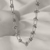 Wholesale Cuban Chain Necklace In Fashionable Style With Geometric Pattern Made Of Stainless Steel And Titanium Steel Electroplated