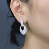 Wholesale Cut Out Drop Earrings Copper Zircon Luxury Sparkling