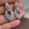 Wholesale Cut Out Drop Earrings Copper Zircon Luxury Sparkling