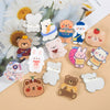 Wholesale Cute Acrylic Brooch With Cartoon Bear Emblem Bag Pendant Printing Laminating Laser Cutting For Unisex And Children