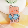 Wholesale Cute Acrylic Brooch With Cartoon Bear Emblem Bag Pendant Printing Laminating Laser Cutting For Unisex And Children
