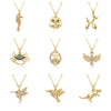 Wholesale Cute Animal Copper Inlay Zircon Pendant Necklace