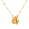 Wholesale Cute Animal Frog Pendant Necklace Copper Electroplating