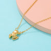 Wholesale Cute Animal Frog Pendant Necklace Copper Electroplating