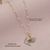 Wholesale Cute Animal Pattern Stainless Steel Marine Turtle Fishtail Clavicle Imitation Pearl Necklace