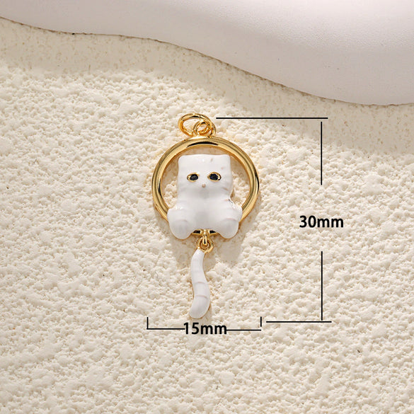 Wholesale Cute Animal Pendant Copper Oil Drops Diy Accessories