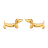 Wholesale Cute Animal Style Stainless Steel Vacuum Real Gold Plated Earrings For Women