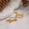 Wholesale Cute Animal Style Stainless Steel Vacuum Real Gold Plated Earrings For Women