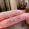 Wholesale Cute Animal Zodiac Geometric Copper Earrings Inlaid With Zircon For Women