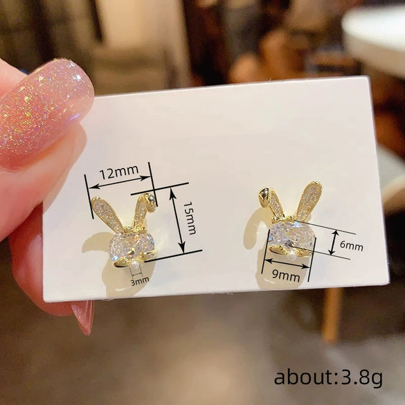 Wholesale Cute Animal Zodiac Geometric Copper Earrings Inlaid With Zircon For Women