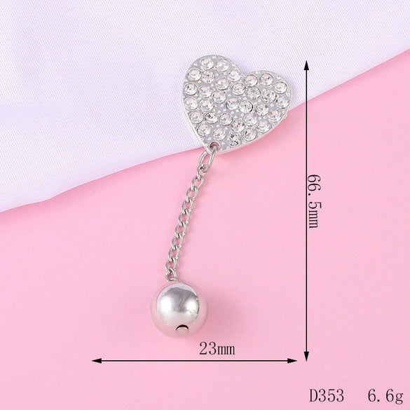Wholesale Cute Bear Love Heartshaped Diamond Mobile Phone Jewelry Accessories Alloy Electroplated