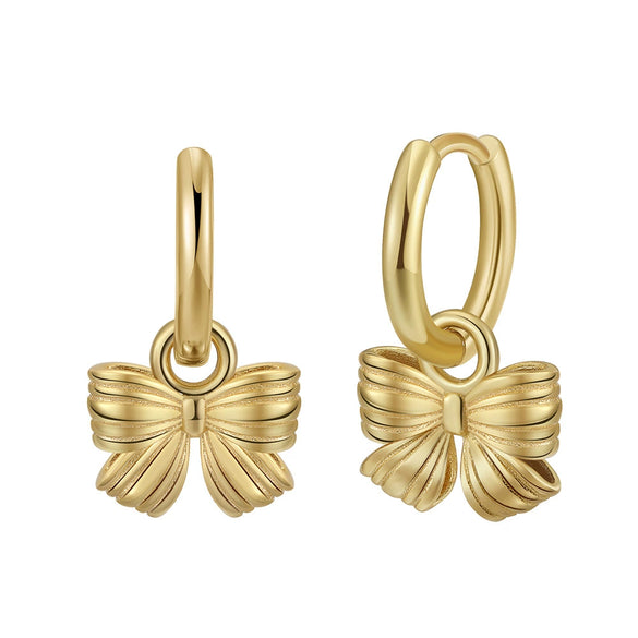 Wholesale Cute Bow Earrings S925 Silver Electroplated For Women