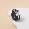 Wholesale Cute Cartoon Black Cat Cloud Shape Alloy Drop Oil Electroplated Brooch Badge