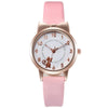 Wholesale Cute Cartoon Cat Luminous Women's Quartz Watch With Alloy Case Imitation Leather Strap And Round Dial