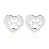 Wholesale Cute Cat Claw Earrings For Women Copper Inlaid Zircon With Heart And Animal Patterns