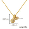 Wholesale Cute Chubby Letter Pendant Necklace Copper Inlaid Zircon Electroplated