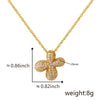 Wholesale Cute Chubby Letter Pendant Necklace Copper Inlaid Zircon Electroplated