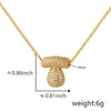 Wholesale Cute Chubby Letter Pendant Necklace Copper Inlaid Zircon Electroplated
