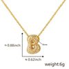 Wholesale Cute Chubby Letter Pendant Necklace Copper Inlaid Zircon Electroplated