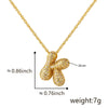 Wholesale Cute Chubby Letter Pendant Necklace Copper Inlaid Zircon Electroplated