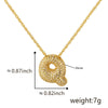 Wholesale Cute Chubby Letter Pendant Necklace Copper Inlaid Zircon Electroplated