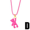 Wholesale Cute Color Bear Pendant Copper Necklace Gooddiy