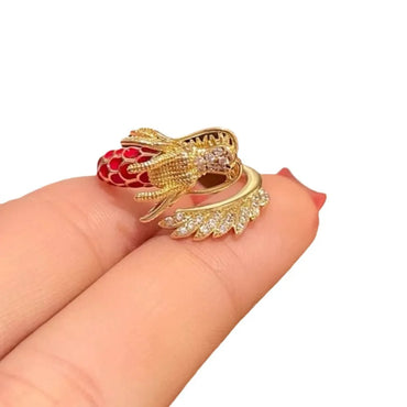 Wholesale Cute Dragon Copper Plating Rings