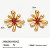 Wholesale Cute Electroplated Stainless Steel Heart Star Geometric Earrings For Women