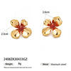 Wholesale Cute Electroplated Stainless Steel Heart Star Geometric Earrings For Women