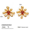 Wholesale Cute Electroplated Stainless Steel Heart Star Geometric Earrings For Women