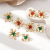 Wholesale Cute Electroplated Stainless Steel Heart Star Geometric Earrings For Women
