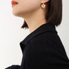 Wholesale Cute Flower Earrings Titanium Steel Electroplated With 18K Real Gold Christmas Style Geometric Design