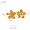 Wholesale Cute Flower Geometric Earrings Copper Electroplated