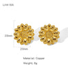 Wholesale Cute Flower Geometric Earrings Copper Electroplated