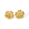 Wholesale Cute Flower Geometric Earrings Copper Electroplated